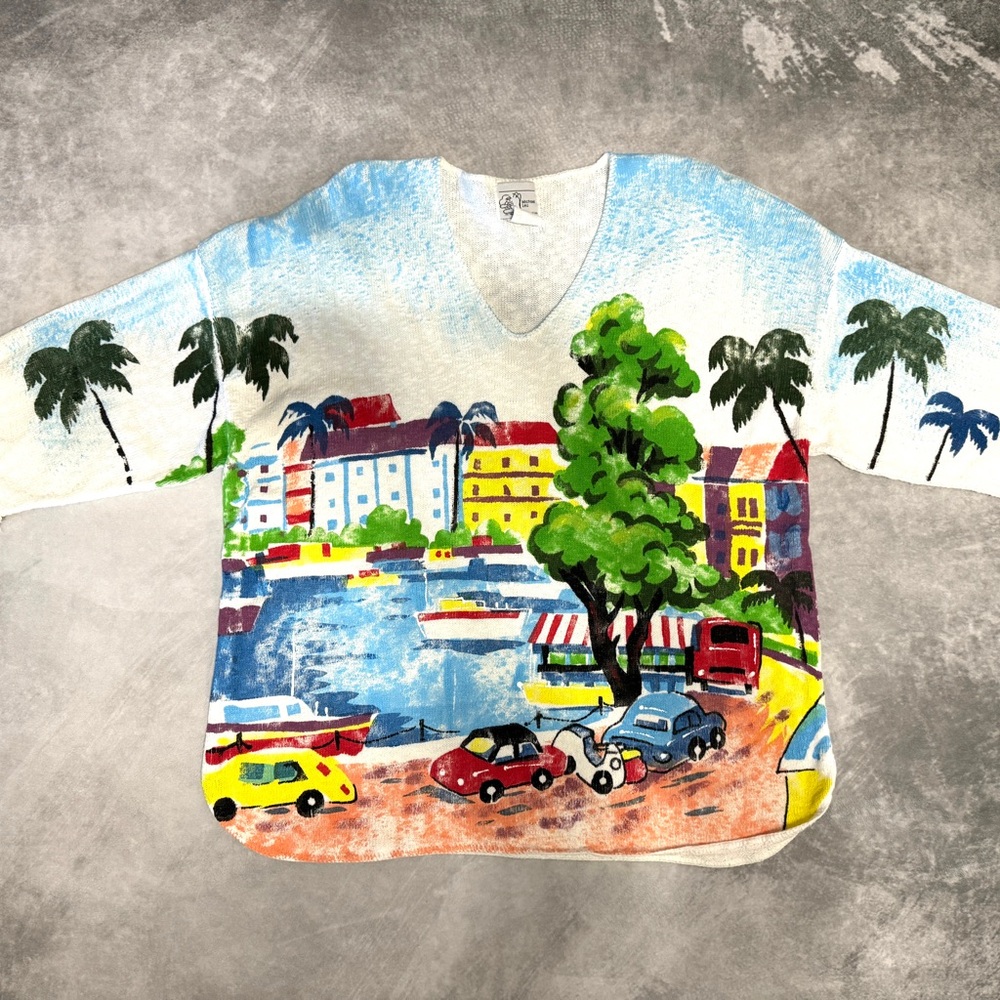 Michael Leu Art Sweater Vintage 90’s. Size one size